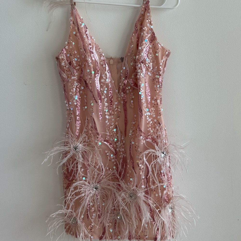 MEW MEW sparkly dress pink size small